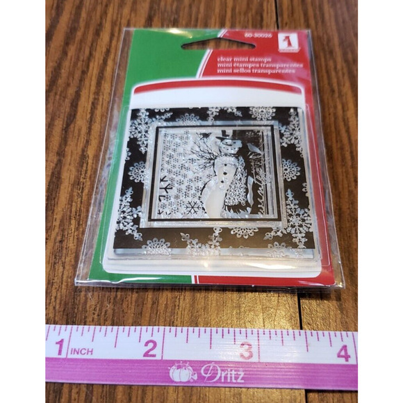 Lot of 6 Small Holiday Themed Clear Cling Stamps - Picture 7 of 13